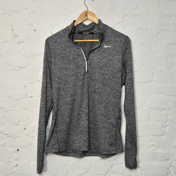Nike Running Dri-Fit Pullover, Men's Medium, Gray, 1/4 Zip, Lightweight - Picture 2 of 5